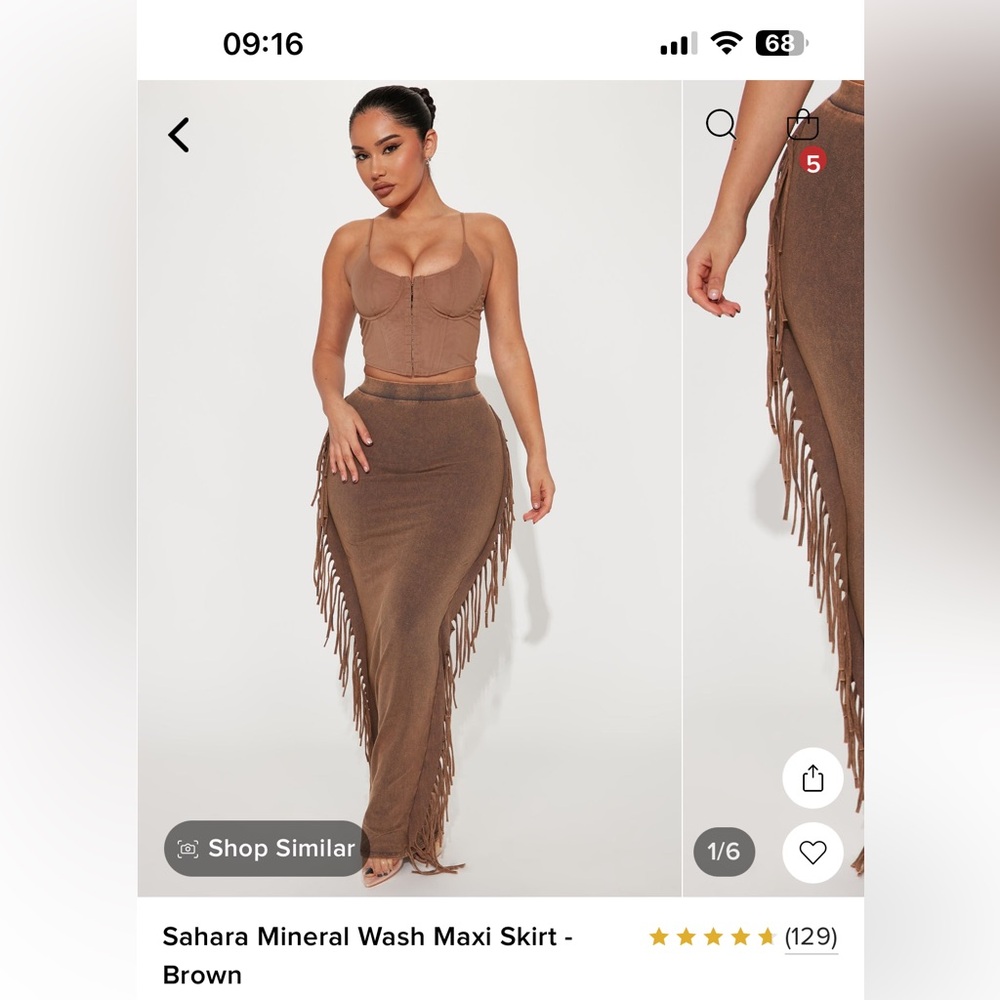 Sahara Mineral Wash Maxi Skirt.